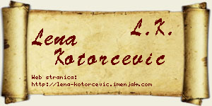 Lena Kotorčević vizit kartica